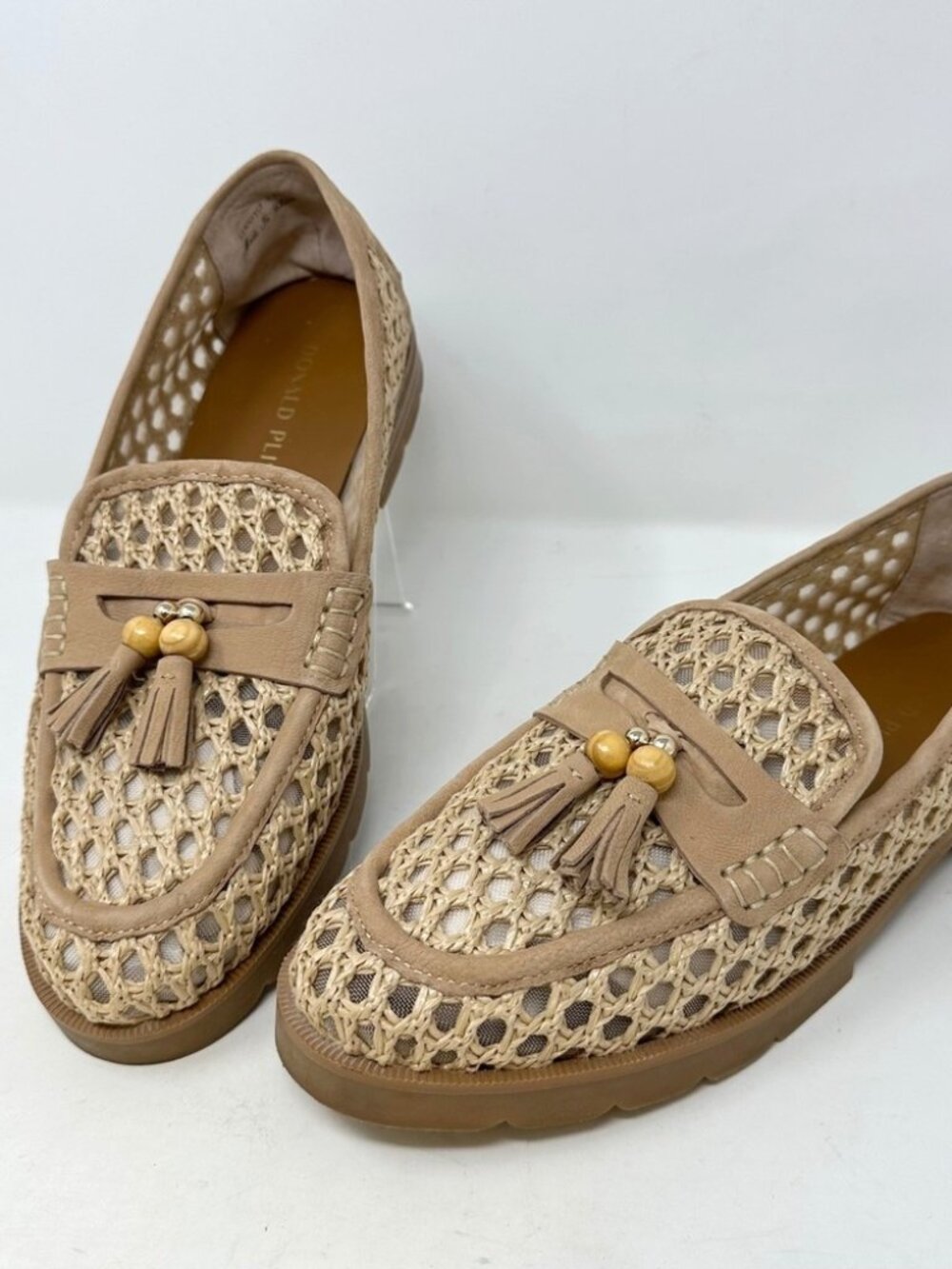 Donald Pliner Lenny Woven Raffia Tassel Loafer 9.5